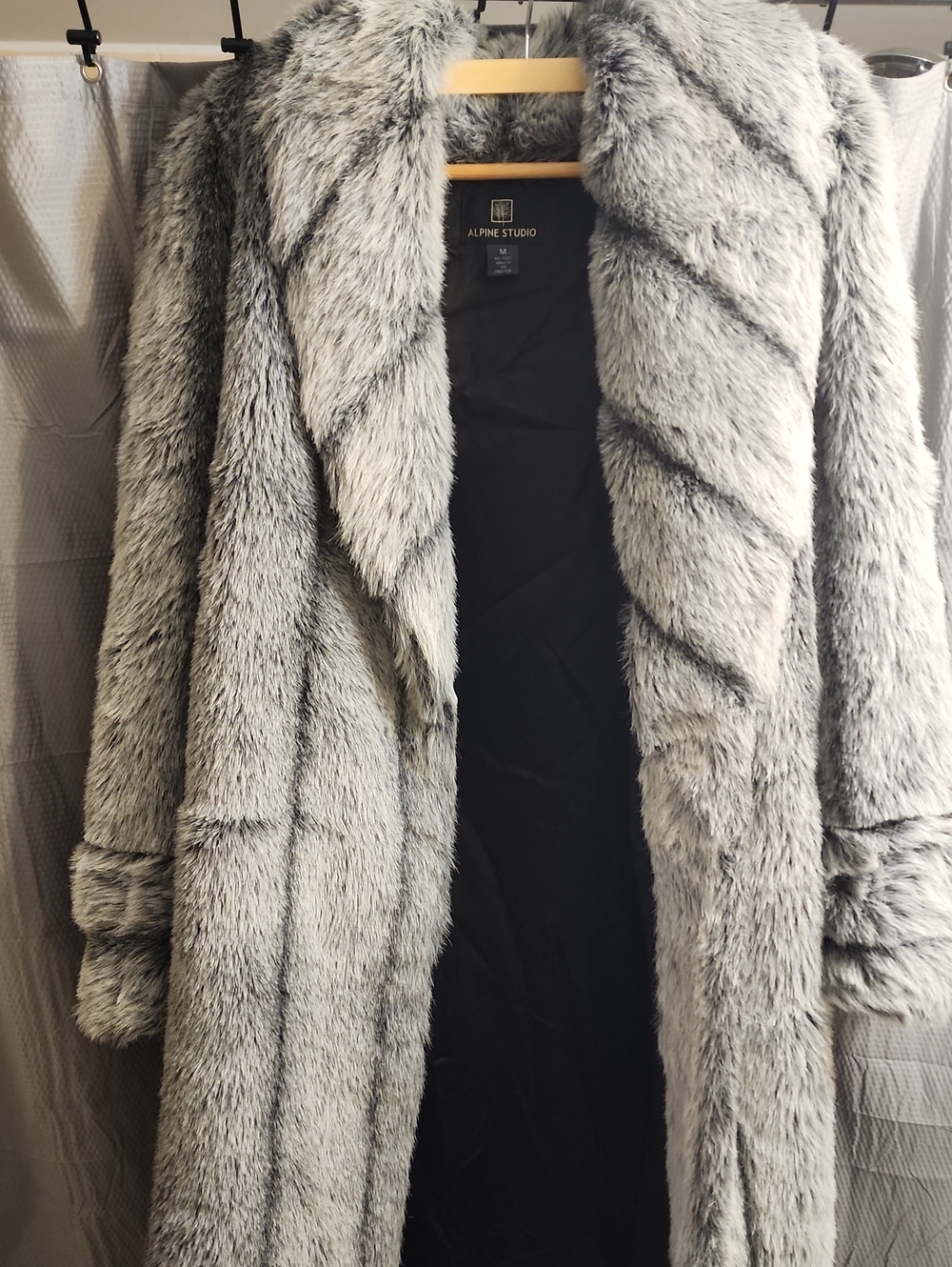 Women's Faux Fur Long Coat - Gray